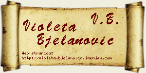 Violeta Bjelanović vizit kartica
